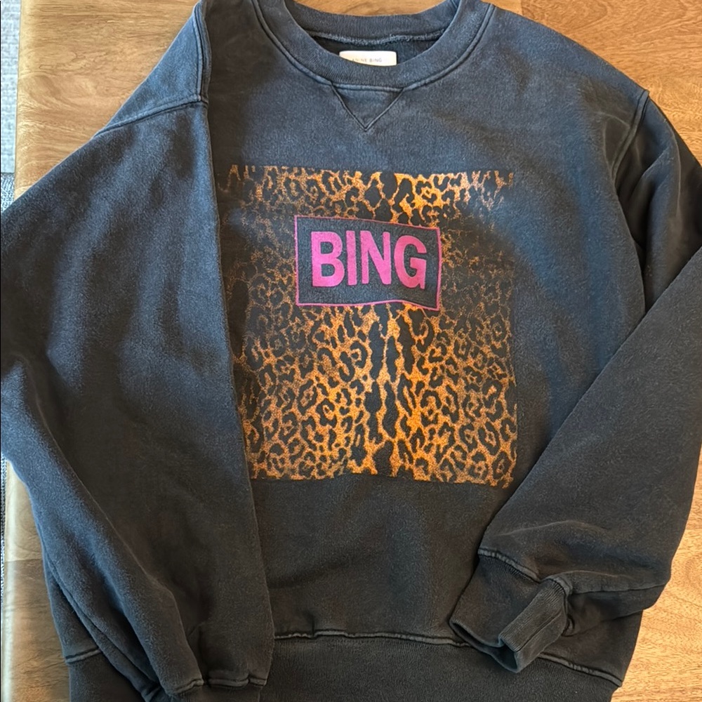 Anine Bing leopard sweatshirt